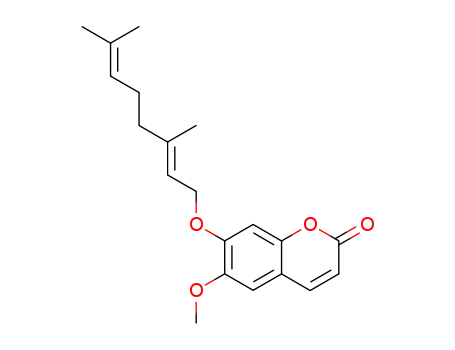 Molecular Structure of 28587-43-1 (7-Geranyloxy-6-methoxycoumarin)