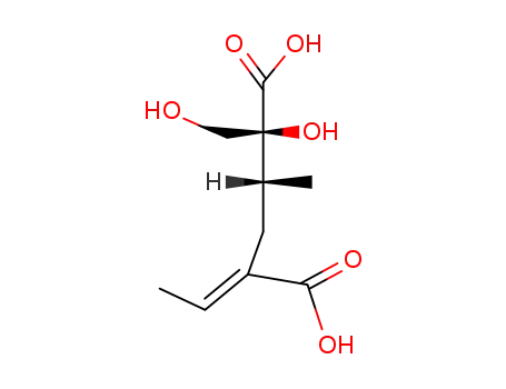 5-Ethylidene-2-hydroxy-2-(hydroxymethyl)-3-methylhexanedioic acid