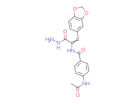 28272-02-8,4-(acetylamino)-N-[(Z)-2-(1,3-benzodioxol-5-yl)-1-(hydrazinocarbonyl)ethenyl]benzamide,Cinnamicacid, a-(p-acetamidobenzamido)-3,4-(methylenedioxy)-,hydrazide (8CI)