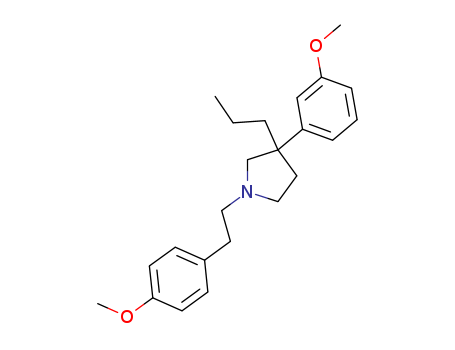 28142-46-3,3-(3-methoxyphenyl)-1-[2-(4-methoxyphenyl)ethyl]-3-propylpyrrolidine,Pyrrolidine,1-(p-methoxyphenethyl)-3-(m-methoxyphenyl)-3-propyl- (8CI)