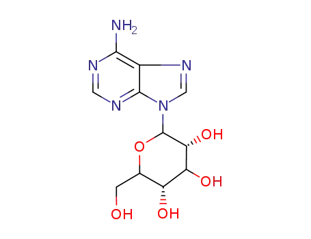Molecular Structure of 28361-10-6 (9-hexopyranosyl-9H-purin-6-amine)