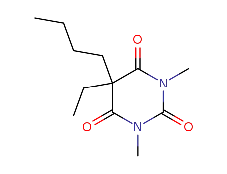 Molecular Structure of 28239-45-4 (5-Butyl-5-ethyl-1,3-dimethylpyrimidine-2,4,6(1H,3H,5H)-trione)