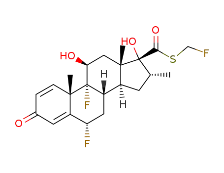 S-(fluoromethyl) 6,9-difluoro-11,17-dihydroxy-10,13,16-trimethyl-3-oxo-6,7,8,11,12,14,15,16-octahydrocyclopenta[a]phenanthrene-17-carbothioate