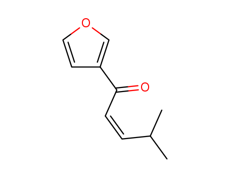 34348-59-9,ISOEGOMAKETONE,2-Penten-1-one,1-(3-furanyl)-4-methyl-, (E)-; 2-Penten-1-one, 1-(3-furyl)-4-methyl-, (E)-(8CI); 1-(3-Furyl)-4-methyl-trans-2-penten-1-one; Isoegomaketone