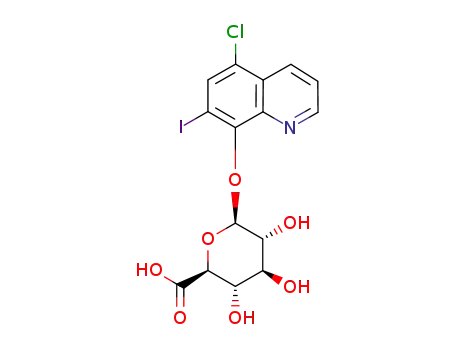 Molecular Structure of 34296-97-4 (clioquinol glucuronide)