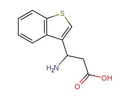 Molecular Structure of 3429-23-0 (3-AMINO-3-BENZO[B]THIOPHEN-3-YL-PROPIONIC ACID)