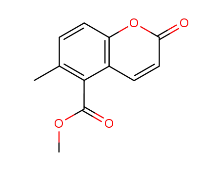 Molecular Structure of 791856-36-5 (2H-1-Benzopyran-5-carboxylicacid,6-methyl-2-oxo-,methylester(9CI))