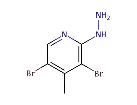 Molecular Structure of 3430-30-6 (3,5-DIBROMO-2-HYDRAZINO-4-METHYLPYRIDINE)