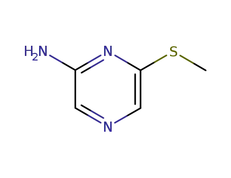 Molecular Structure of 3430-08-8 (Pyrazinamine, 6-(methylthio)- (9CI))