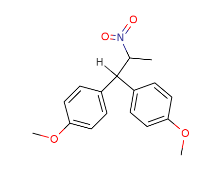 34197-26-7,1-methoxy-4-[1-(4-methoxyphenyl)-2-nitro-propyl]benzene,Propane,1,1-bis(p-methoxyphenyl)-2-nitro- (8CI);1,1-Bis(p-methoxyphenyl)-2-nitropropane