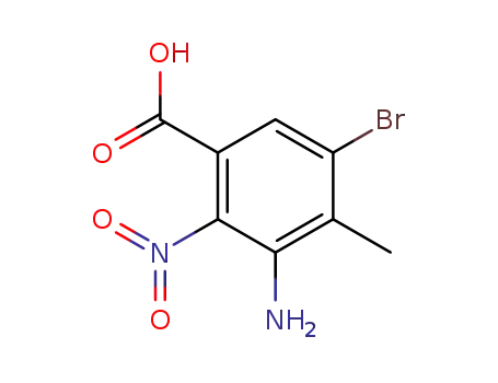 Molecular Structure of 34545-22-7 (2-NITRO-3-AMINO-4-METHYL-5-BROMOBENZOIC ACID)