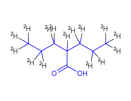 Molecular Structure of 345909-03-7 (2-(PROPYL-2,2-D2)PENTANOIC-4,4-D2 ACID)