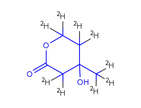 Molecular Structure of 349553-98-6 (DL-MEVALONOLACTONE-4,4,5,5-D4)