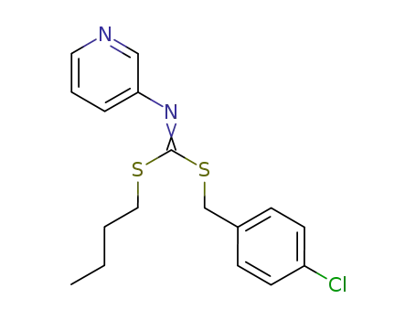 Molecular Structure of 34763-20-7 (Butyl(4-chlorophenyl)methyl-3-pyridinylcarbonimidodithioate)