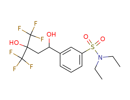 Benzenesulfonamide,N,N-diethyl-3-[4,4,4-trifluoro-1,3-dihydroxy-3-(trifluoromethyl)butyl]- cas  34937-82-1