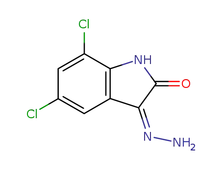 Molecular Structure of 35246-87-8 (5,7-DICHLORO-3-HYDRAZONO-1,3-DIHYDRO-INDOL-2-ONE)