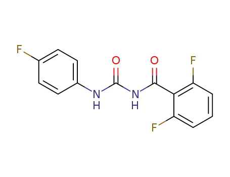 Molecular Structure of 35367-40-9 (Benzamide, 2,6-difluoro-N-(((4-fluorophenyl)amino)carbonyl)-)