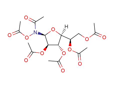 Molecular Structure of 85339-14-6 (Acetamide, N-(acetyloxy)-N-2,3,5,6-tetra-O-acetyl-.alpha.-D-galactofuranosyl-)