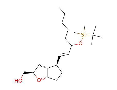 6β-<(E)-3-<dimethyl-(t-butyl)silyloxy>oct-1-enyl>-3β-hydroxymethyl-cis-α-2-oxabicyclo<3.3.0>octane
