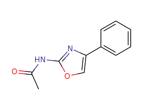 Molecular Structure of 35629-38-0 (N-(4-Phenyl-2-oxazolyl)acetamide)