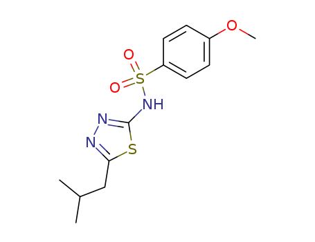 Benzenesulfonamide,4-methoxy-N-[5-(2-methylpropyl)-1,3,4-thiadiazol-2-yl]-