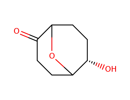 Molecular Structure of 35570-54-8 (9-Oxabicyclo[3.3.1]nonan-2-one, 6-hydroxy-)
