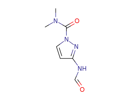 Molecular Structure of 3553-17-1 (3-(formylamino)-N,N-dimethyl-1H-pyrazole-1-carboxamide)