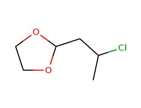 Molecular Structure of 35502-16-0 (1,3-Dioxolane,  2-(2-chloropropyl)-)