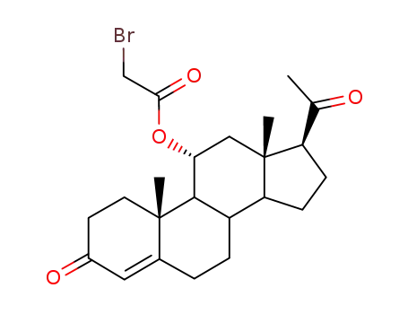 Molecular Structure of 36049-50-0 (11 alpha-bromoacetoxyprogesterone)