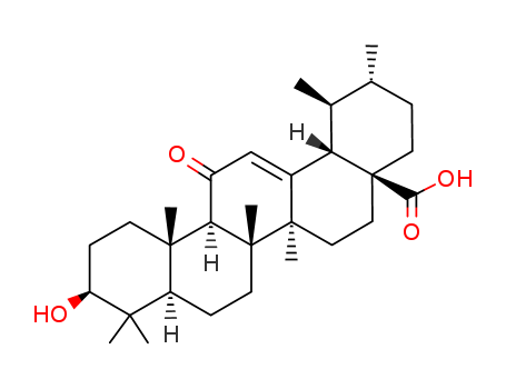 105870-59-5,Urs-12-en-28-oic acid,3-hydroxy-11-oxo-, (3b)-,11-Oxoursolicacid; Obtusilin