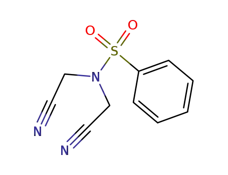 Molecular Structure of 36130-50-4 (N,N-bis(cyanomethyl)benzenesulfonamide)