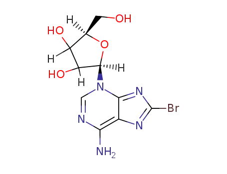 Molecular Structure of 36258-95-4 (8-bromo-3-pentofuranosyl-3H-purin-6-amine)