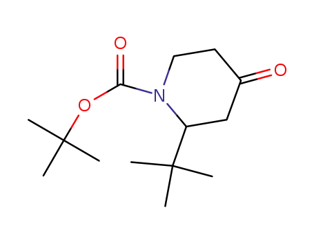 Molecular Structure of 362704-50-5 (1-BOC-2-TERT-BUTYL-PIPERIDIN-4-ONE)
