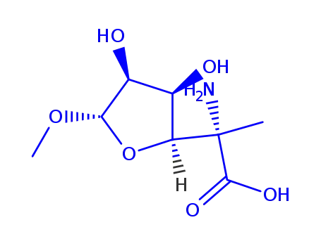 Molecular Structure of 360577-37-3 (alpha-L-Mannofuranosiduronic acid, methyl 5-amino-5-deoxy-5-C-methyl- (9CI))
