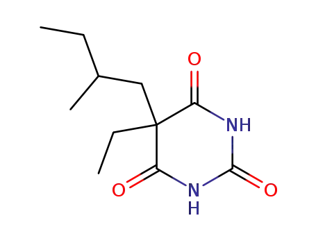 Molecular Structure of 36082-56-1 (5-ethyl-5-(2-methylbutyl)barbituric acid)