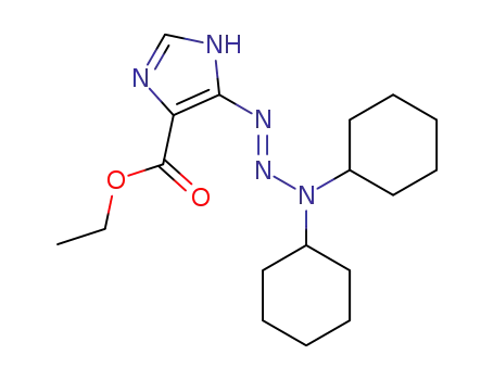 Molecular Structure of 36142-58-2 (ethyl (4Z)-4-(3,3-dicyclohexyltriazanylidene)-4H-imidazole-5-carboxylate)