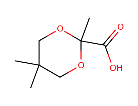 Molecular Structure of 36294-83-4 (2,5,5-trimethyl-1,3-dioxane-2-carboxylic acid)