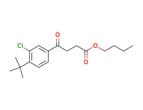 32780-44-2,butyl 4-(3-chloro-4-tert-butyl-phenyl)-4-oxo-butanoate,Propionicacid, 3-(4-tert-butyl-3-chlorobenzoyl)-, butyl ester (8CI); Butyl 4-(m-chloro-p-tert-butylphenyl)-4-oxobutyrate