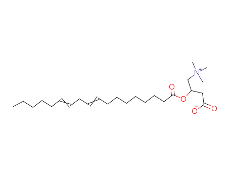 36816-10-1,Linoleyl carnitine,1-Propanaminium,3-carboxy-N,N,N-trimethyl-2-[(1-oxo-9,12-octadecadienyl)oxy]-, inner salt,[R-(Z,Z)]-; 1-Propanaminium,3-carboxy-N,N,N-trimethyl-2-[[(9Z,12Z)-1-oxo-9,12-octadecadienyl]oxy]-, innersalt, (2R)- (9CI); L-Linoleoylcarnitine; Linoleoylcarnitine; Linoleylcarnitine