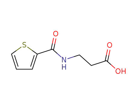 Molecular Structure of 36855-32-0 (3-[(THIEN-2-YLCARBONYL)AMINO]PROPANOIC ACID)