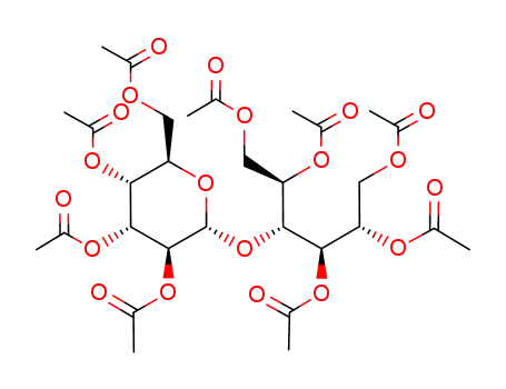 Molecular Structure of 41897-24-9 (Acetic acid (2R,3S,4R,5R,6R)-4,5-diacetoxy-6-acetoxymethyl-2-[(1R,2R,3S)-2,3,4-triacetoxy-1-((R)-1,2-diacetoxy-ethyl)-butoxy]-tetrahydro-pyran-3-yl ester)