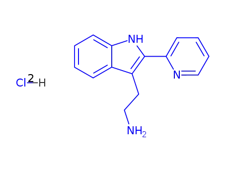 Molecular Structure of 374064-08-1 (2-(2-PYRIDIN-2-YL-1H-INDOL-3-YL)ETHANAMINE MONOHYDROCHLORIDE)