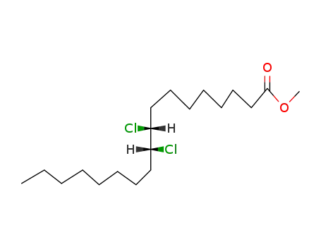 Molecular Structure of 33094-27-8 (9,10-Dichlorostearic acid methyl ester)