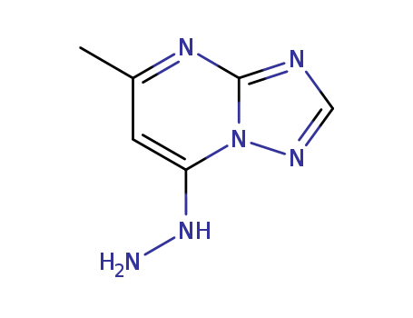 37140-08-2,7-HYDRAZINO-5-METHYL[1,2,4]TRIAZOLO[1,5-A]PYRIMIDINE,[1,2,4]Triazolo[1,5-a]pyrimidine,7-hydrazino-5-methyl- (9CI); s-Triazolo[1,5-a]pyrimidine, 7-hydrazino-5-methyl-(6CI,7CI)