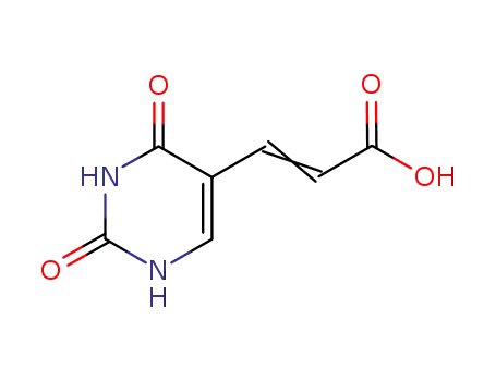 Molecular Structure of 37107-80-5 (3-(2,4-dioxo-1,2,3,4-tetrahydropyrimidin-5-yl)prop-2-enoic acid)