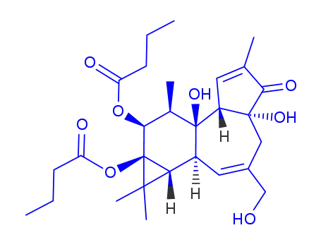Molecular Structure of 37558-16-0 (PHORBOL 12,13-DIBUTYRATE)