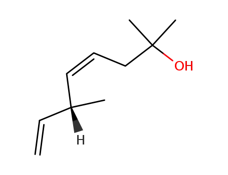 Molecular Structure of 33303-11-6 ((6S,4Z)-2,6-Dimethyl-4,7-octadien-2-ol)