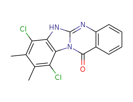 Molecular Structure of 33167-83-8 (7,10-dichloro-8,9-dimethylbenzimidazo[2,1-b]quinazolin-12(5H)-one)