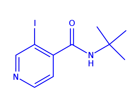 Molecular Structure of 331969-21-2 (N-(1,1-Dimethylethyl)-3-iodo-4-pyridinecarboxamide)