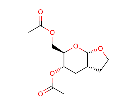 4,6-di-O-acetyl-1,2,3-trideoxy-2',3',4',5'-tetrahydro-α,β-D-ribo-hexopyranoso<1,2-b>furan
